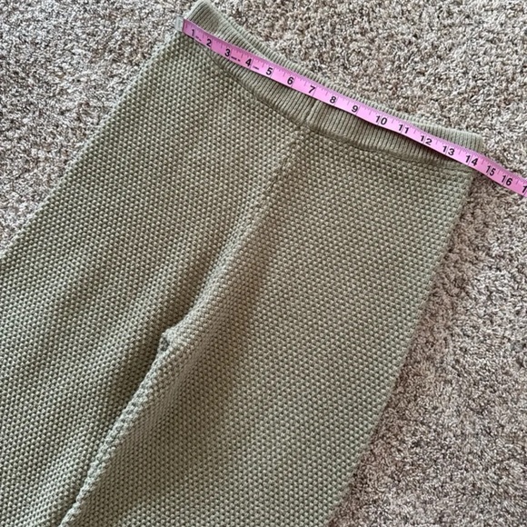 Free People Beach Hailee Sweater Wide Leg Pants in Dried Moss size Small - Picture 8 of 12